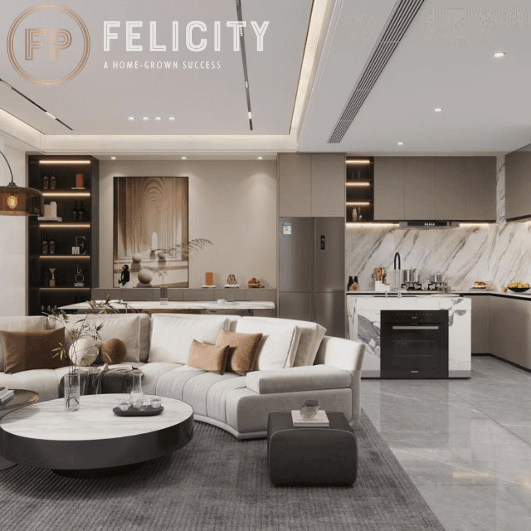 Modern 1+1 bedroom apartment in Forest City Tower, offering a versatile space with elegant design, premium finishes, and stunning city views.