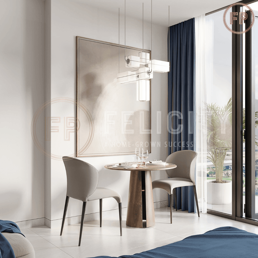 Stylish 2-bedroom apartment at TETR1S TOWER, featuring spacious layouts, large windows for natural light, and high-end finishes, perfect for comfortable living.