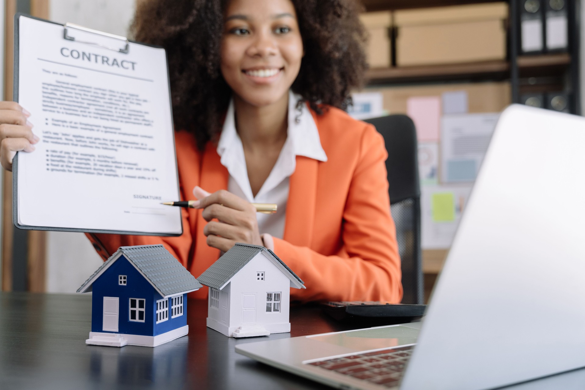 Considering buying a home, investing in real estate. Broker signs a sales agreement. agent, lease agreement.